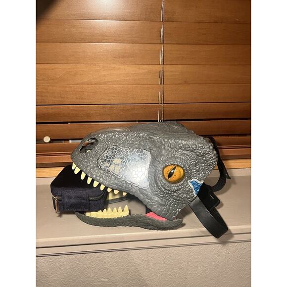 Jurassic World Chomp 'n Roar Mask Velociraptor Blue Mask 2017 - Tested Works - Picture 6 of 6